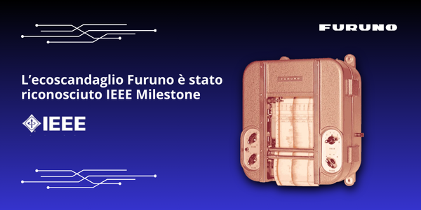 Immagine del primo ecoscandaglio commercializzato da Furuno e riconosciuto IEE Milestone