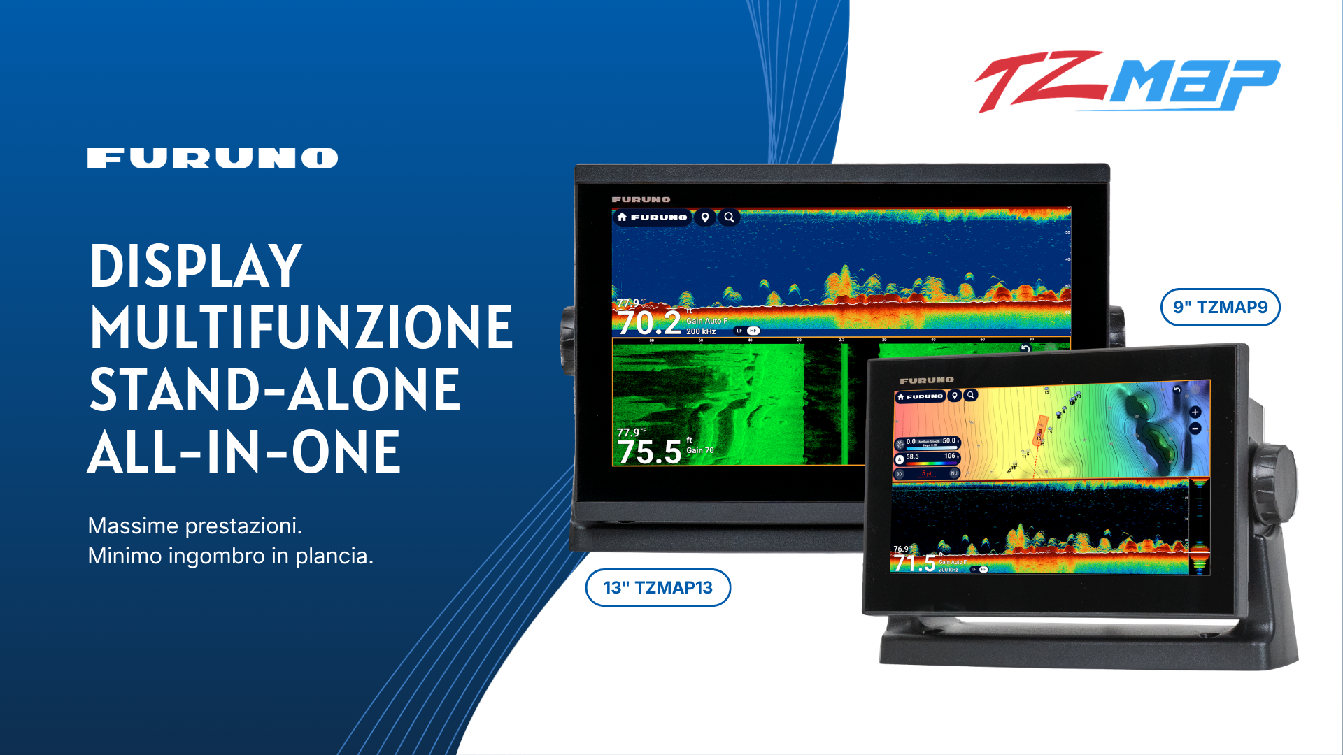 TZMAP: cartografia ed ecoscandaglio in un display compatto