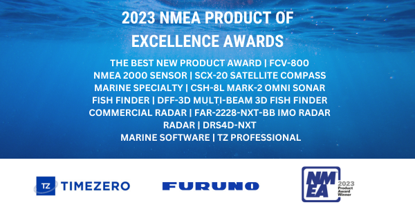 Lista dei prodotti Furuno vincitori degli NMEA Awards 2023
